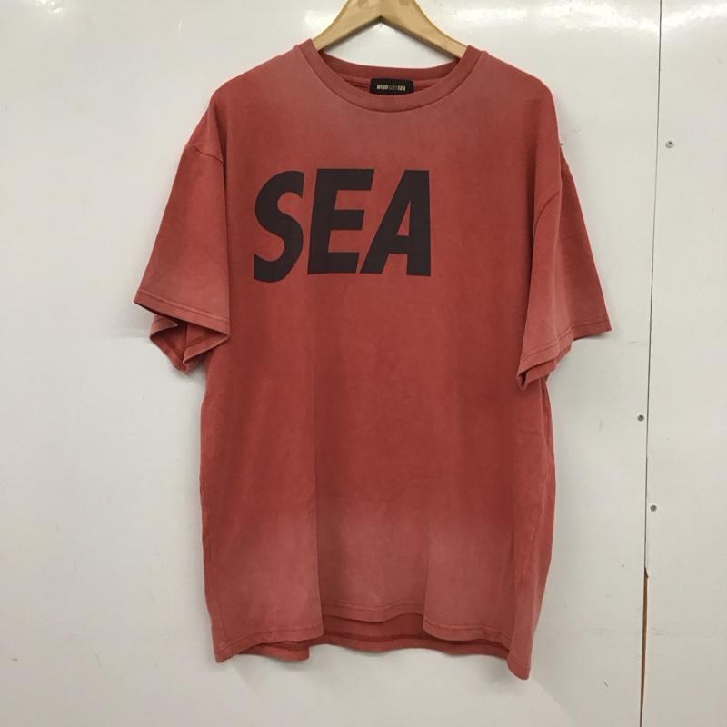 ウィンダンシー WIND AND SEA Tシャツ 半袖 半袖カットソー プリントTシャツ クルーネックカットソー L ロゴ、文字 赤 / レッド / red メンズ USED 古着 中古 10154429