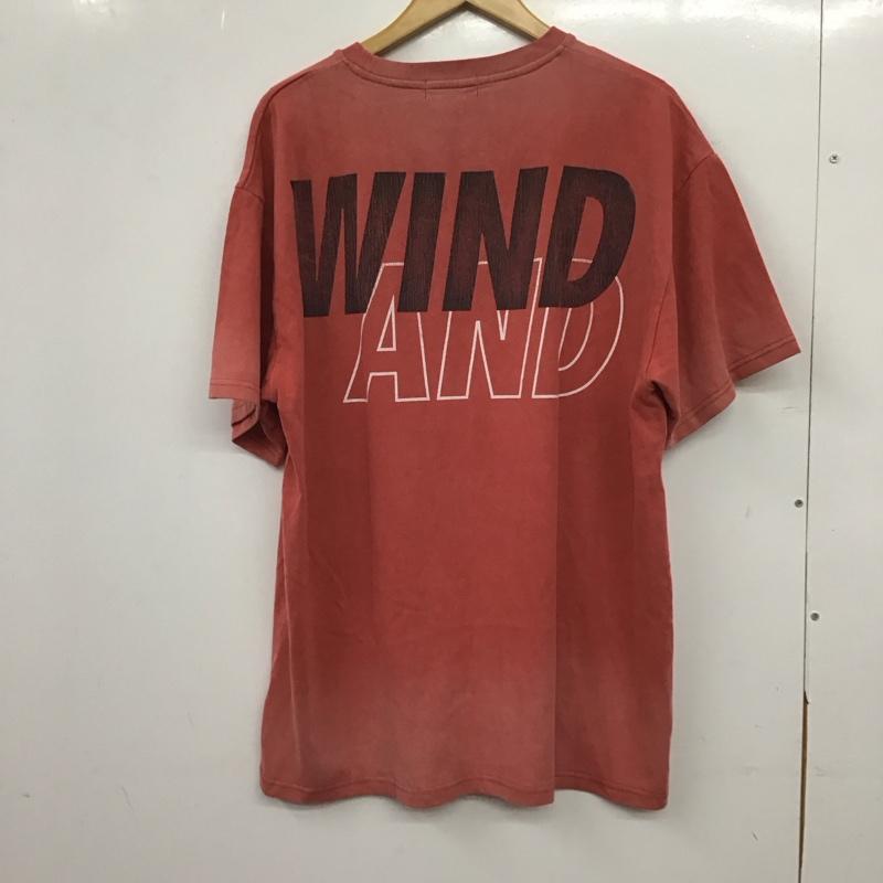 ウィンダンシー WIND AND SEA Tシャツ 半袖 半袖カットソー プリントTシャツ クルーネックカットソー L ロゴ、文字 赤 / レッド / red メンズ USED 古着 中古 10154429