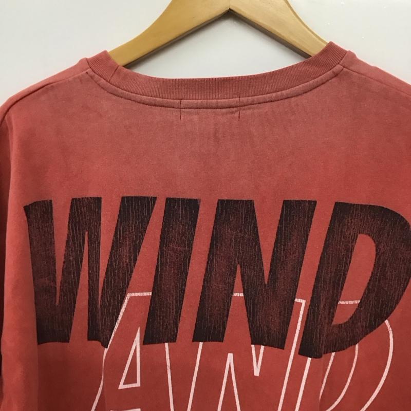 ウィンダンシー WIND AND SEA Tシャツ 半袖 半袖カットソー プリントTシャツ クルーネックカットソー L ロゴ、文字 赤 / レッド / red メンズ USED 古着 中古 10154429