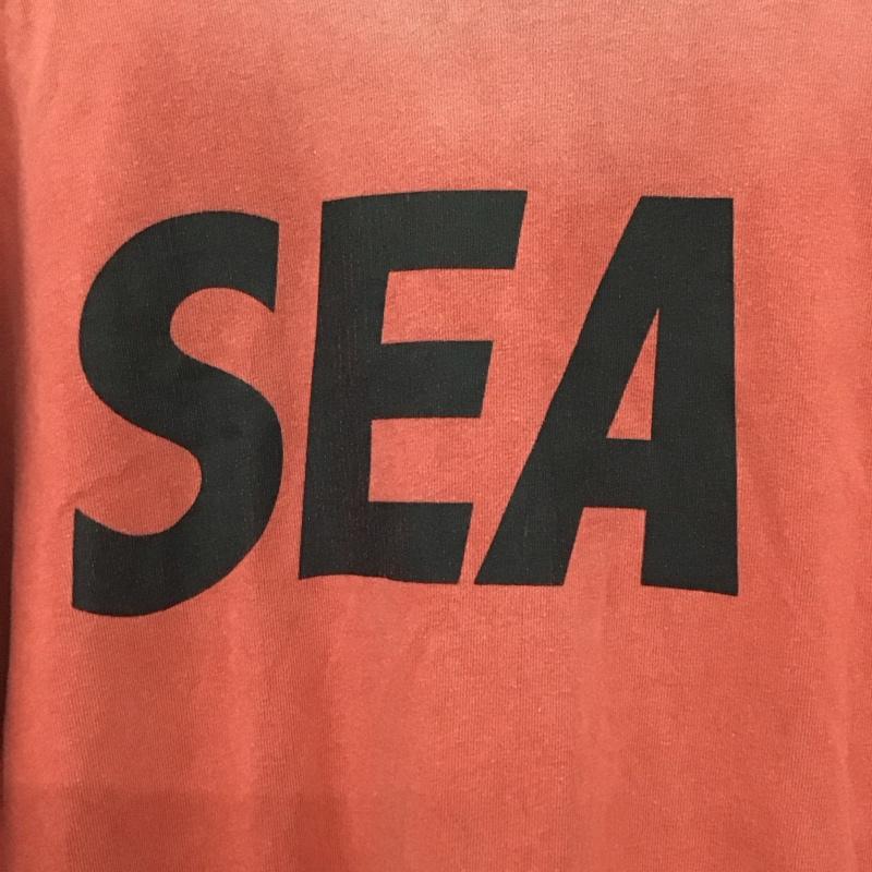 ウィンダンシー WIND AND SEA Tシャツ 半袖 半袖カットソー プリントTシャツ クルーネックカットソー L ロゴ、文字 赤 / レッド / red メンズ USED 古着 中古 10154429