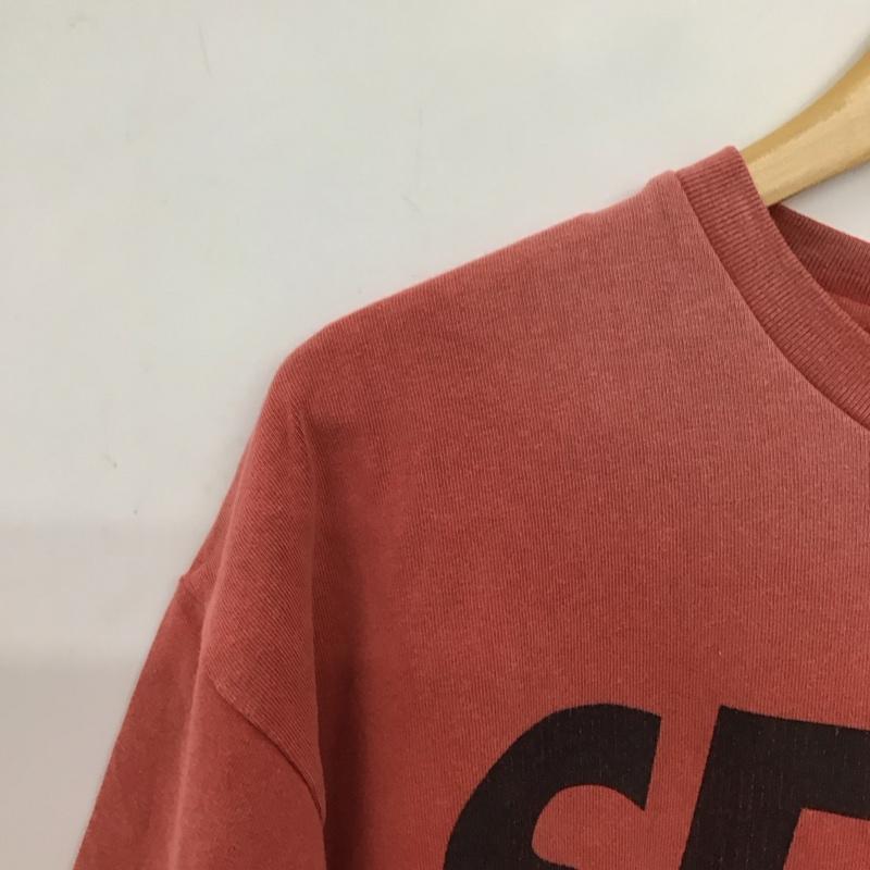 ウィンダンシー WIND AND SEA Tシャツ 半袖 半袖カットソー プリントTシャツ クルーネックカットソー L ロゴ、文字 赤 / レッド / red メンズ USED 古着 中古 10154429
