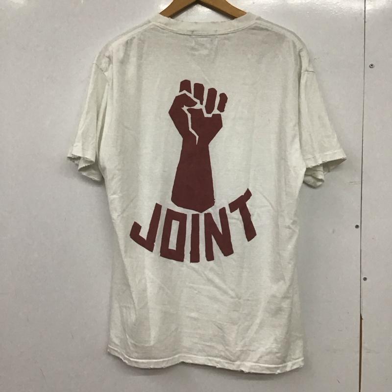 バウワウ Bowwow Tシャツ 半袖 半袖カットソー プリントTシャツ クルーネックカットソー M プリント X ダメージ加工 白 / ホワイト / white メンズ USED 古着 中古 10154430