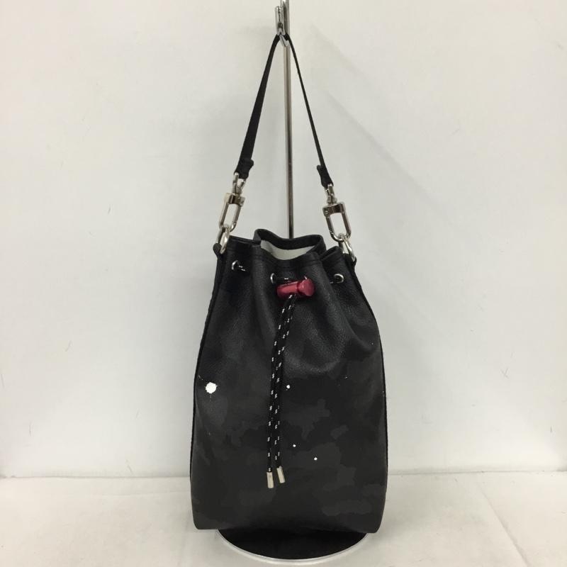 古着 USED ハンドバッグ ハンドバッグ GENTIL BANDIT ジャンティバンティ 巾着バッグ カモフラージュ柄・迷彩 黒 / ブラック / black メンズ USED 古着 中古 10154445