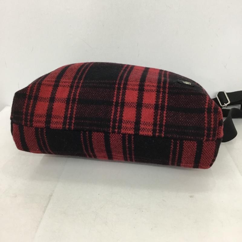 ヘム HeM ショルダーバッグ ショルダーバッグ チェック 黒 / ブラック / black X 赤 / レッド / red メンズ USED 古着 中古 10154446