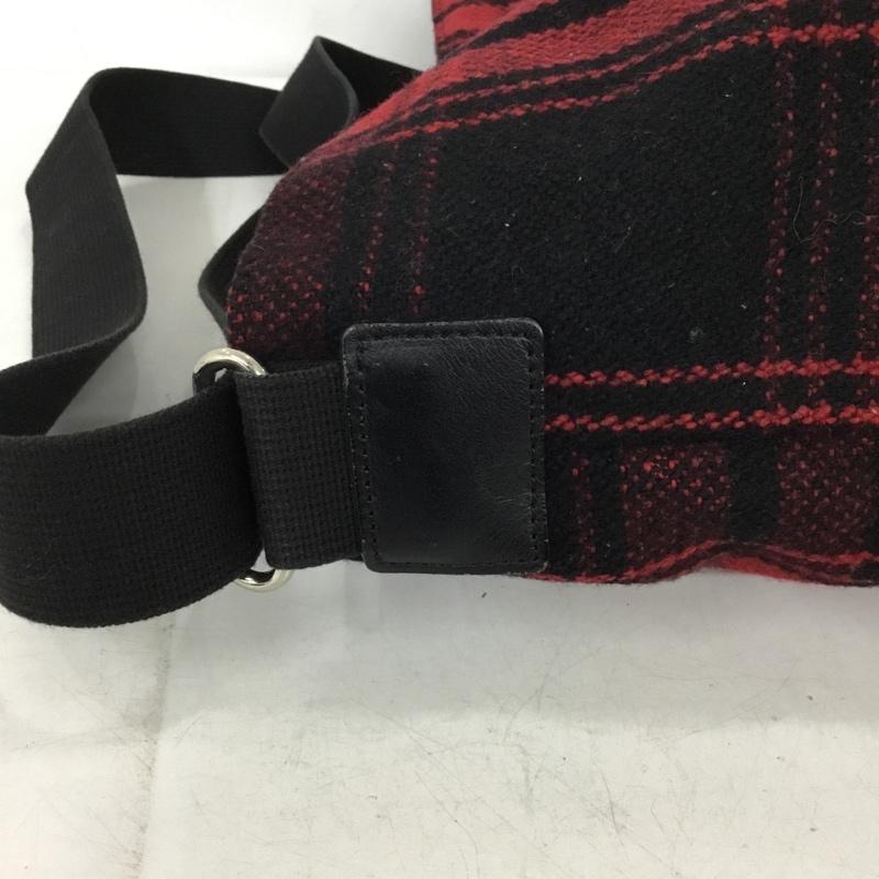 ヘム HeM ショルダーバッグ ショルダーバッグ チェック 黒 / ブラック / black X 赤 / レッド / red メンズ USED 古着 中古 10154446