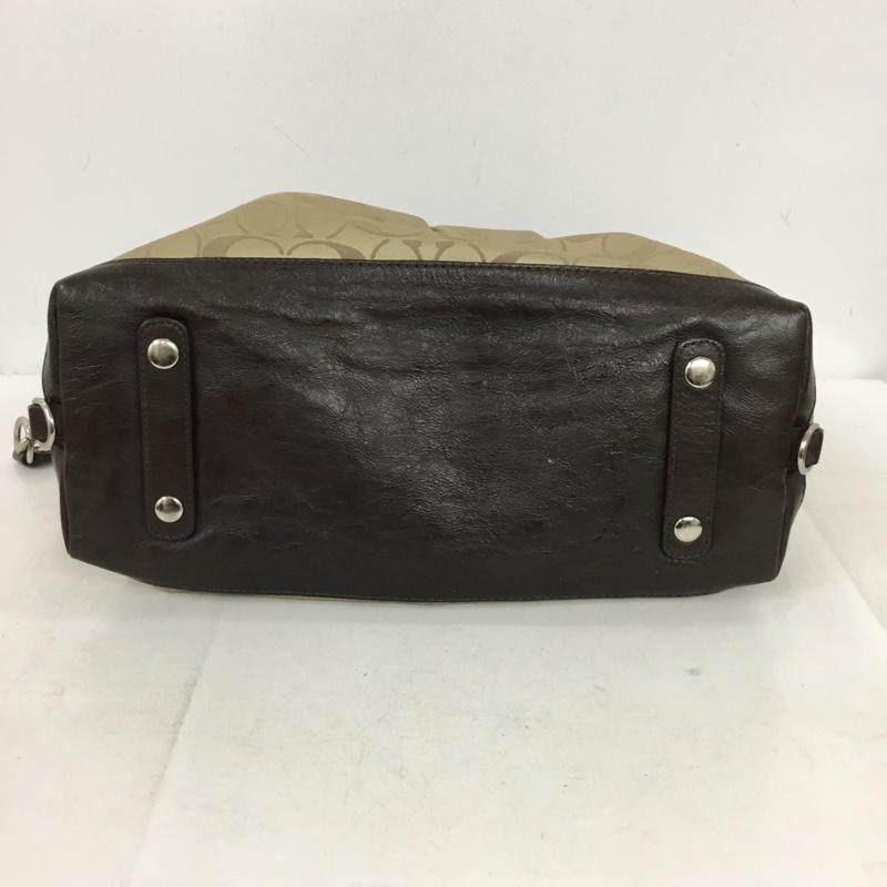 コーチ COACH トートバッグ トートバッグ F15443 2WAY ハンドバッグ ロゴ、文字 茶 / ブラウン / brown X ベージュ / ベージュ / beige レディース USED 古着 中古 10154447