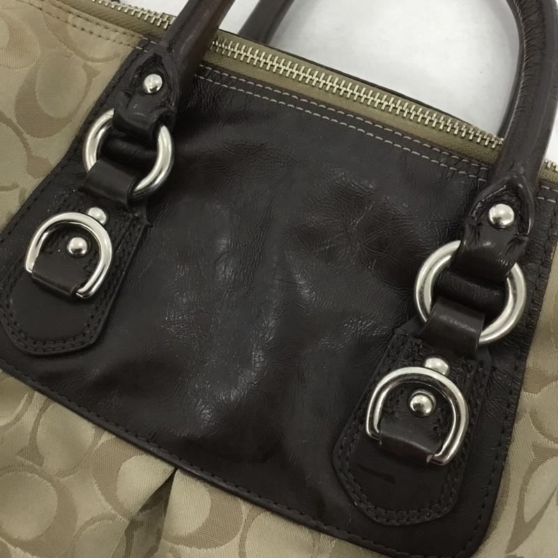 コーチ COACH トートバッグ トートバッグ F15443 2WAY ハンドバッグ ロゴ、文字 茶 / ブラウン / brown X ベージュ / ベージュ / beige レディース USED 古着 中古 10154447