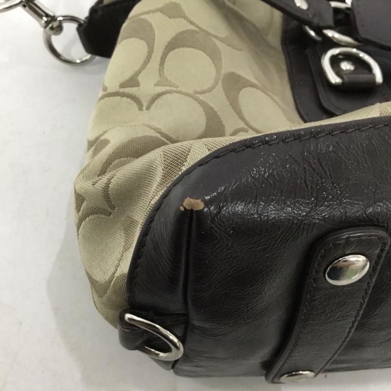 コーチ COACH トートバッグ トートバッグ F15443 2WAY ハンドバッグ ロゴ、文字 茶 / ブラウン / brown X ベージュ / ベージュ / beige レディース USED 古着 中古 10154447