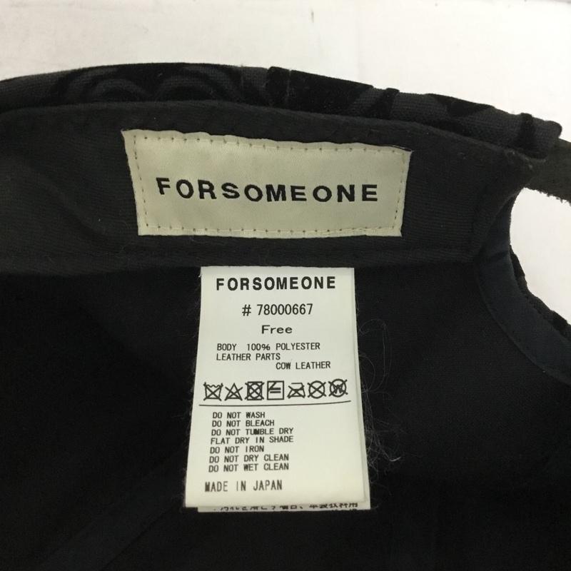 フォーサムワン FORSOMEONE 帽子 キャップ 78000667 FREE 総柄 黒 / ブラック / black メンズ USED 古着 中古 10154451