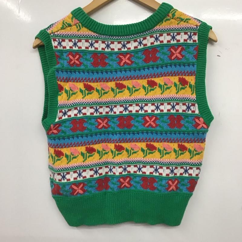 ザラ ZARA ベスト ベスト ニットベスト プルオーバー Vネック S プリント マルチカラー / マルチカラー / multicolor レディース USED 古着 中古 10154454