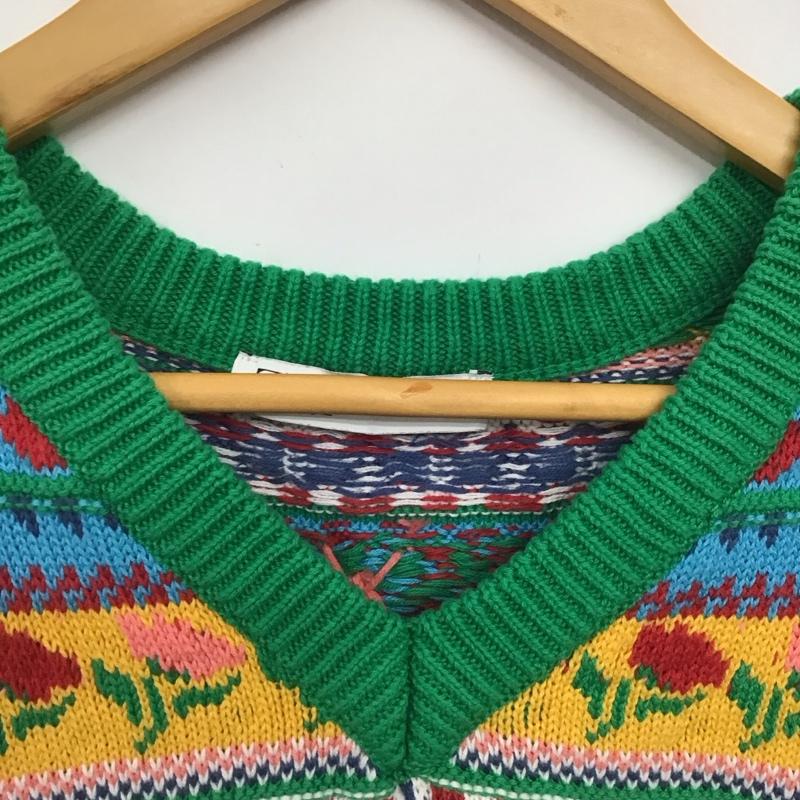 ザラ ZARA ベスト ベスト ニットベスト プルオーバー Vネック S プリント マルチカラー / マルチカラー / multicolor レディース USED 古着 中古 10154454
