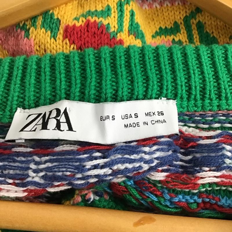 ザラ ZARA ベスト ベスト ニットベスト プルオーバー Vネック S プリント マルチカラー / マルチカラー / multicolor レディース USED 古着 中古 10154454