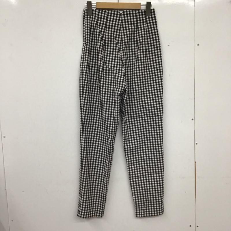 ザラ ZARA パンツ ワークパンツ、ペインターパンツ スリムパンツ ストレッチパンツ カジュアルパンツ XS チェック 白 / ホワイト / white X 黒 / ブラック / black レディース USED 古着 中古 10154458