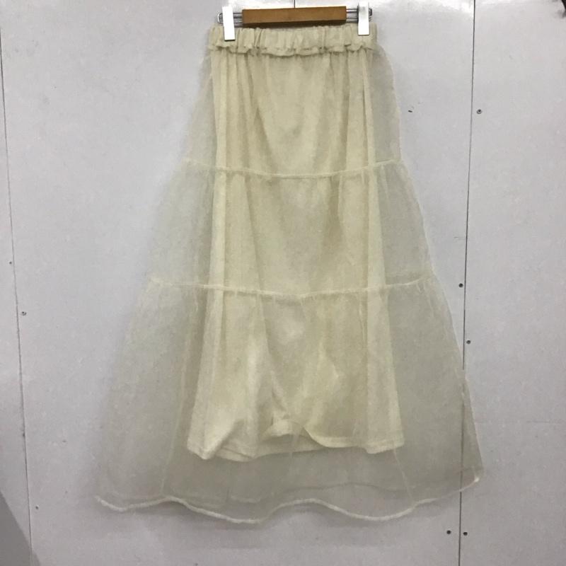 ローリーズファーム LOWRYS FARM スカート ロングスカート ロングスカート フレアスカート カジュアルスカート FREE 無地 アイボリー / アイボリー / レディース USED 古着 中古 10154459