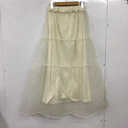 ローリーズファーム LOWRYS FARM スカート ロングスカート ロングスカート フレアスカート カジュアルスカート FREE 無地 アイボリー / アイボリー / レディース USED 古着 中古 10154459