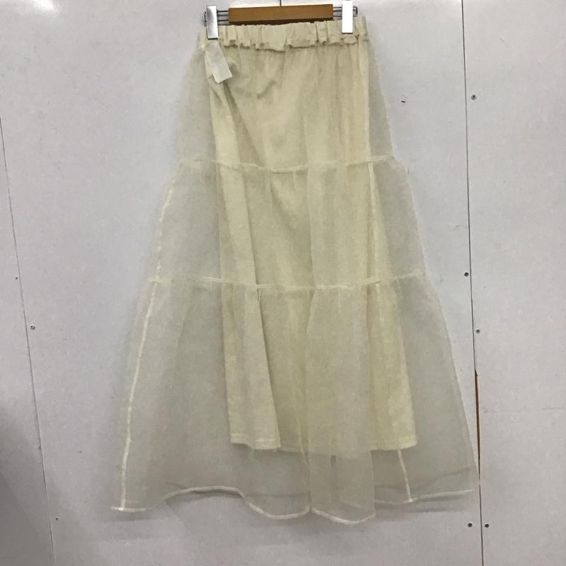 ローリーズファーム LOWRYS FARM スカート ロングスカート ロングスカート フレアスカート カジュアルスカート FREE 無地 アイボリー / アイボリー / レディース USED 古着 中古 10154459