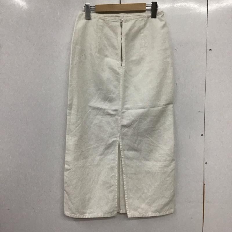 マカフィー MACPHEE スカート ひざ丈スカート タイトスカート スリットスカート カジュアルスカート 36 無地 白 / ホワイト / white レディース USED 古着 中古 10154460