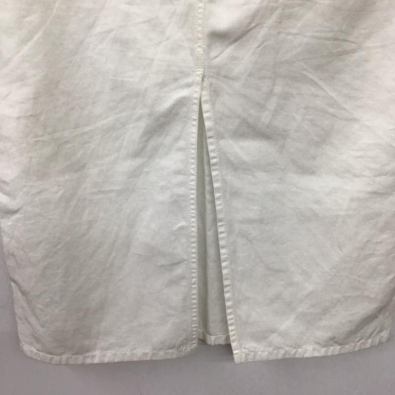 マカフィー MACPHEE スカート ひざ丈スカート タイトスカート スリットスカート カジュアルスカート 36 無地 白 / ホワイト / white レディース USED 古着 中古 10154460
