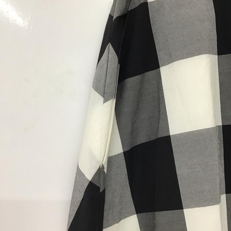 ユナイテッドアローズ UNITED ARROWS スカート ロングスカート ロングスカート フレアスカート カジュアルスカート 38 チェック 白 / ホワイト / white X 黒 / ブラック / black X 灰 / グレー / gray レディース USED 古着 中古 10154461