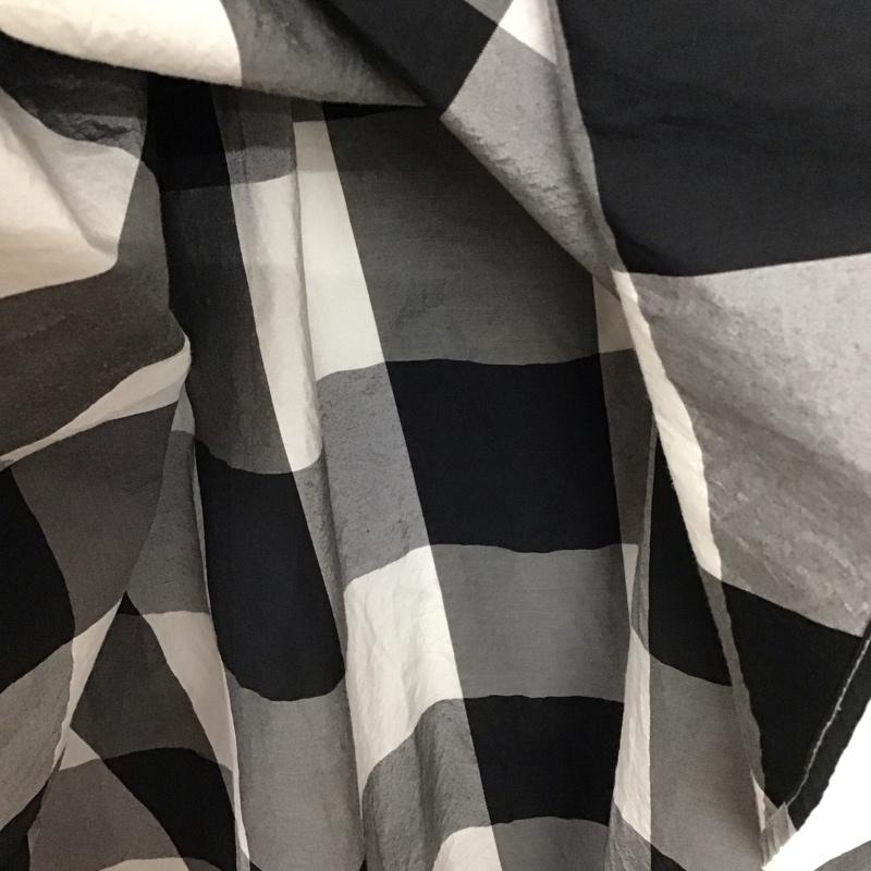 ユナイテッドアローズ UNITED ARROWS スカート ロングスカート ロングスカート フレアスカート カジュアルスカート 38 チェック 白 / ホワイト / white X 黒 / ブラック / black X 灰 / グレー / gray レディース USED 古着 中古 10154461