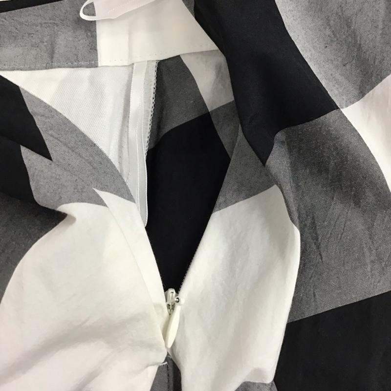 ユナイテッドアローズ UNITED ARROWS スカート ロングスカート ロングスカート フレアスカート カジュアルスカート 38 チェック 白 / ホワイト / white X 黒 / ブラック / black X 灰 / グレー / gray レディース USED 古着 中古 10154461