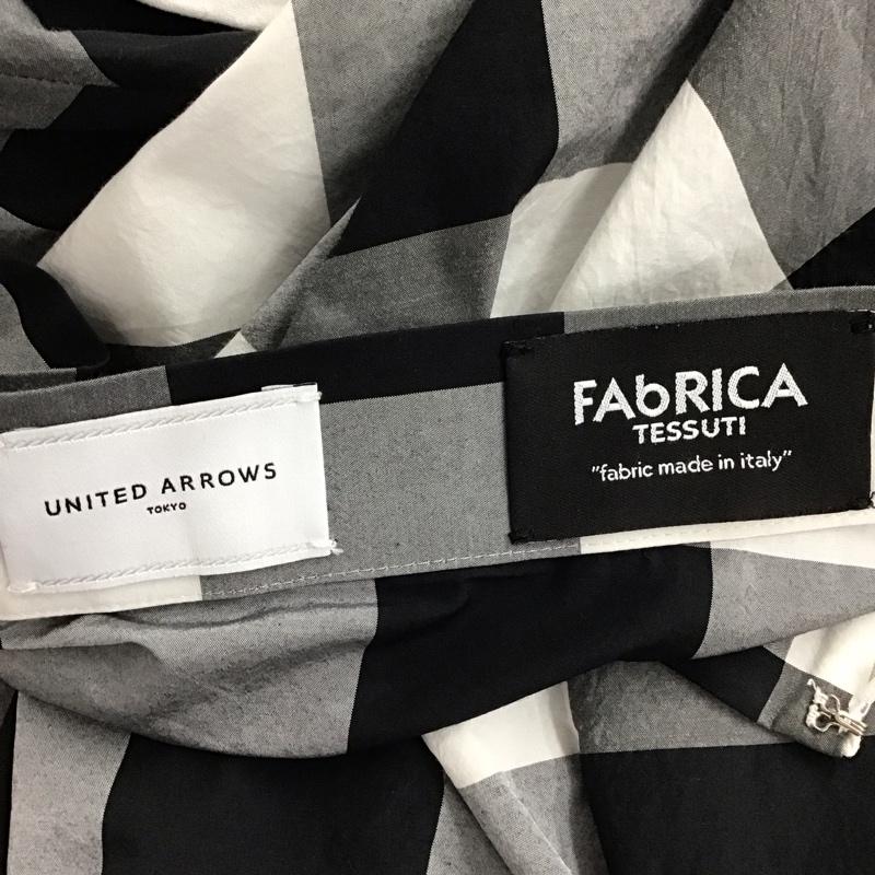 ユナイテッドアローズ UNITED ARROWS スカート ロングスカート ロングスカート フレアスカート カジュアルスカート 38 チェック 白 / ホワイト / white X 黒 / ブラック / black X 灰 / グレー / gray レディース USED 古着 中古 10154461