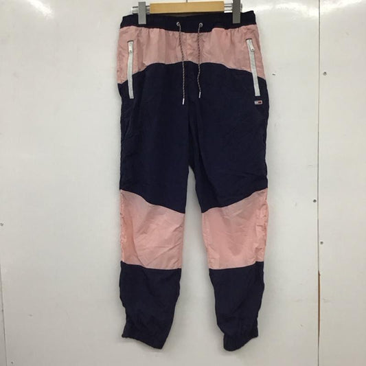 トミー ジーンズ TOMMY JEANS パンツ ワークパンツ、ペインターパンツ ナイロンパンツ ワイドパンツ カジュアルパンツ M ロゴ、文字 桃 / ピンク / pink X 紺 / ネイビー / navy レディース USED 古着 中古 10154462