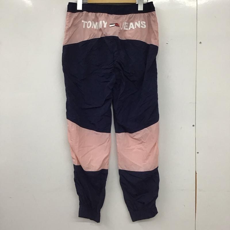 トミー ジーンズ TOMMY JEANS パンツ ワークパンツ、ペインターパンツ ナイロンパンツ ワイドパンツ カジュアルパンツ M ロゴ、文字 桃 / ピンク / pink X 紺 / ネイビー / navy レディース USED 古着 中古 10154462