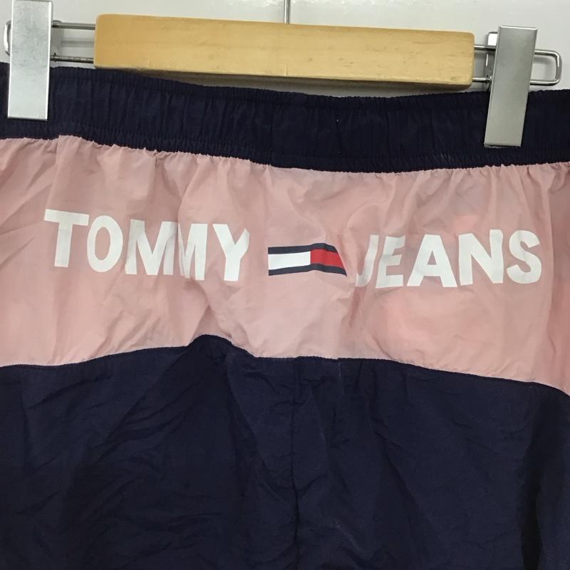 トミー ジーンズ TOMMY JEANS パンツ ワークパンツ、ペインターパンツ ナイロンパンツ ワイドパンツ カジュアルパンツ M ロゴ、文字 桃 / ピンク / pink X 紺 / ネイビー / navy レディース USED 古着 中古 10154462