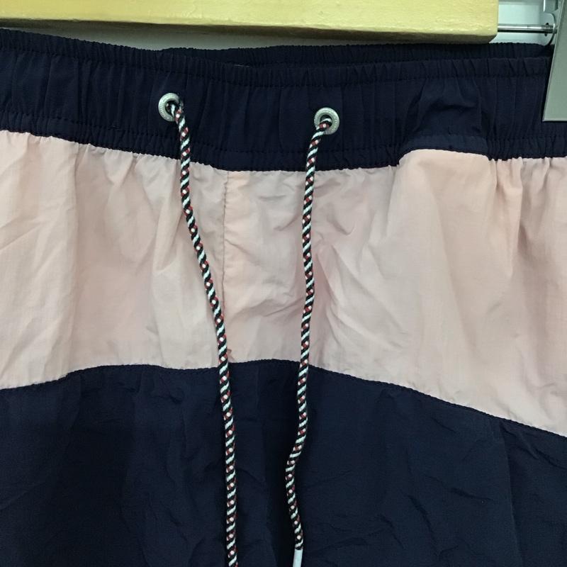 トミー ジーンズ TOMMY JEANS パンツ ワークパンツ、ペインターパンツ ナイロンパンツ ワイドパンツ カジュアルパンツ M ロゴ、文字 桃 / ピンク / pink X 紺 / ネイビー / navy レディース USED 古着 中古 10154462
