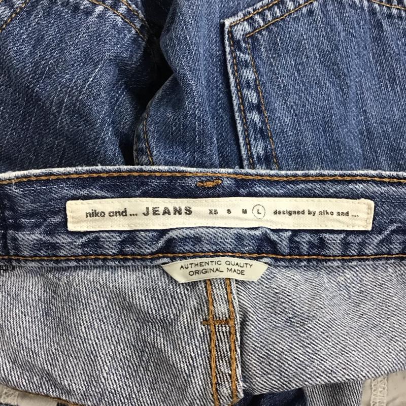 ニコアンド niko and... パンツ デニム、ジーンズ デニムパンツ ワイドパンツ カジュアルパンツ L 無地 インディゴ / インディゴ / Indigo レディース USED 古着 中古 10154463