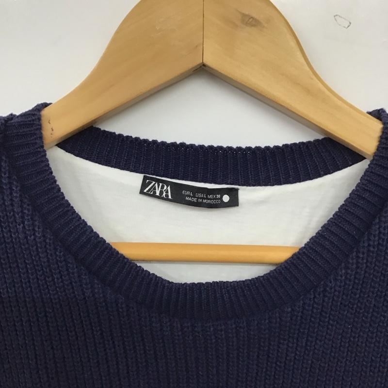 ザラ ZARA カットソー 半袖 半袖カットソー 無地Tシャツ クルーネックカットソー L 無地 白 / ホワイト / white レディース USED 古着 中古 10154464