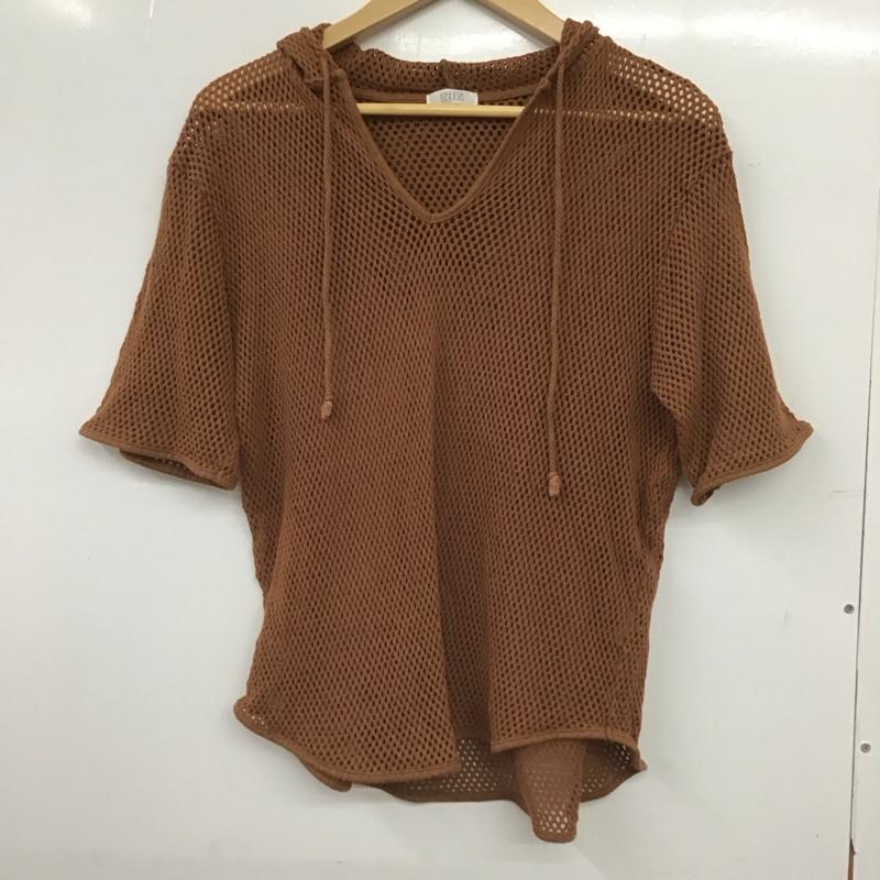 ローリーズファーム LOWRYS FARM パーカー 半袖 半袖パーカーカットソー プルオーバーパーカー FREE 無地 茶 / ブラウン / brown レディース USED 古着 中古 10154465