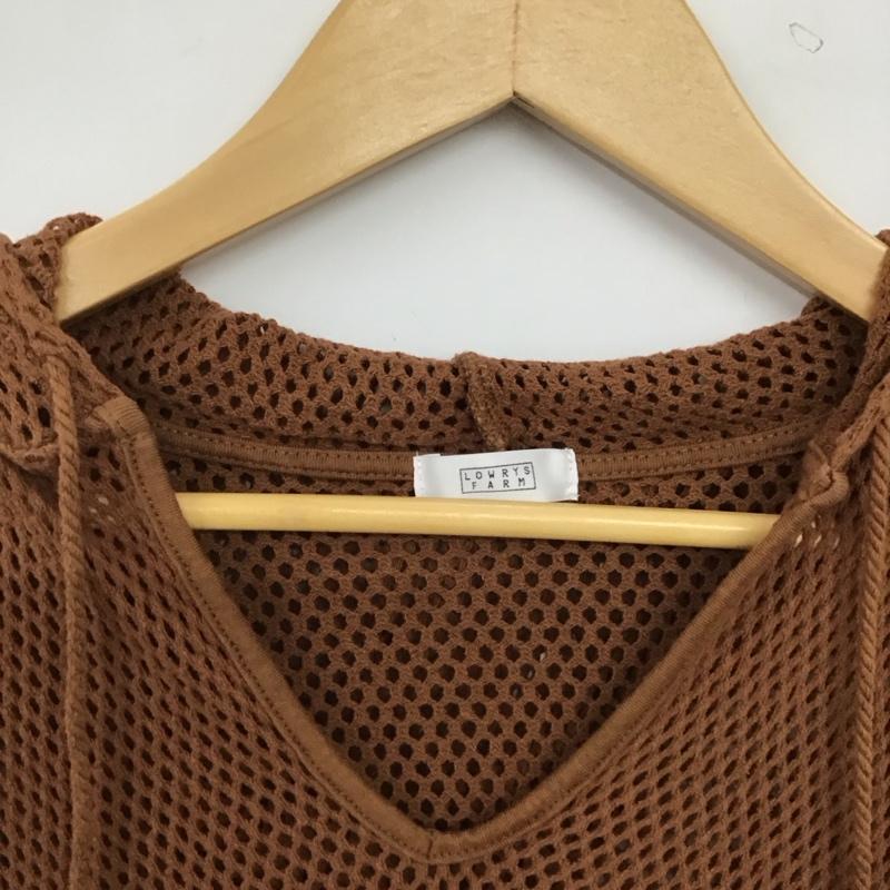 ローリーズファーム LOWRYS FARM パーカー 半袖 半袖パーカーカットソー プルオーバーパーカー FREE 無地 茶 / ブラウン / brown レディース USED 古着 中古 10154465