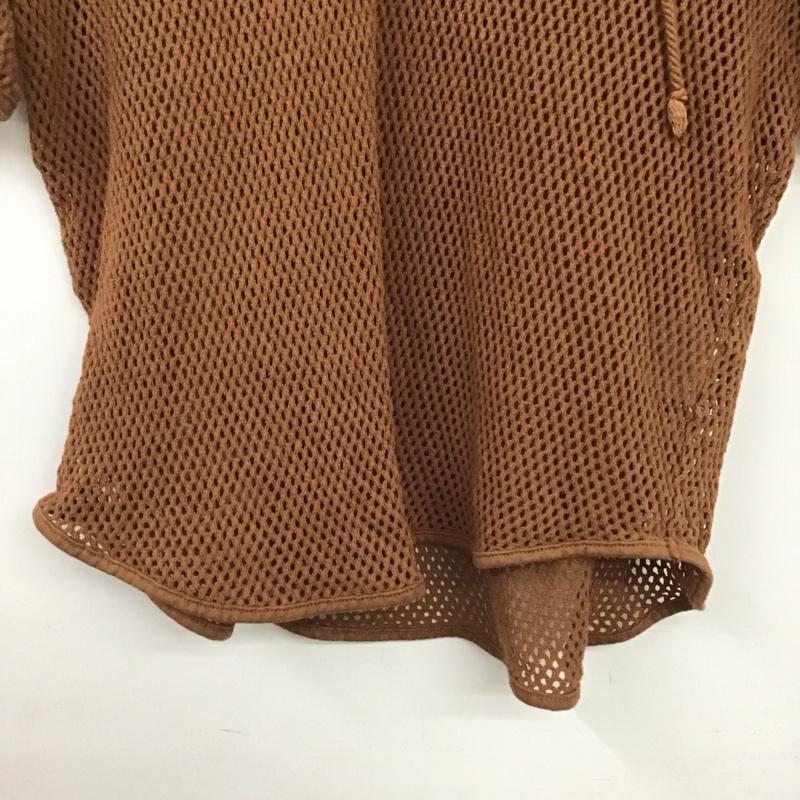 ローリーズファーム LOWRYS FARM パーカー 半袖 半袖パーカーカットソー プルオーバーパーカー FREE 無地 茶 / ブラウン / brown レディース USED 古着 中古 10154465