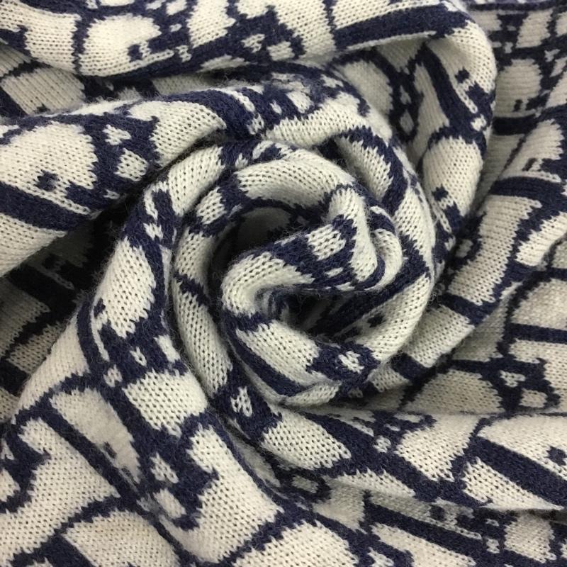 クリスチャンディオール Christian Dior マフラー マフラー 総柄 紺 / ネイビー / navy X オフホワイト / オフホワイト / レディース USED 古着 中古 10154467