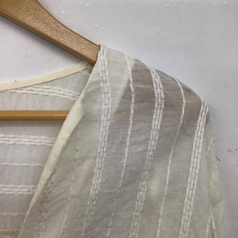 ザラ ZARA カットソー 長袖 長袖カットソー フロントボタン S  アイボリー / アイボリー / レディース USED 古着 中古 10154469