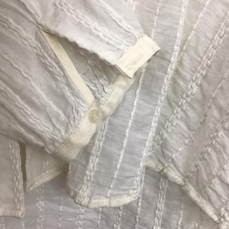ザラ ZARA カットソー 長袖 長袖カットソー フロントボタン S  アイボリー / アイボリー / レディース USED 古着 中古 10154469