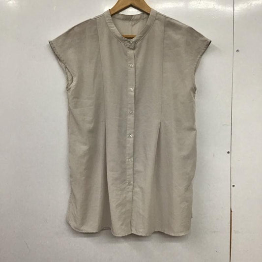 グローバルワーク GLOBAL WORK カットソー 半袖 ノースリーブカットソー フロントボタン M 無地 灰 / グレー / gray レディース USED 古着 中古 10154471