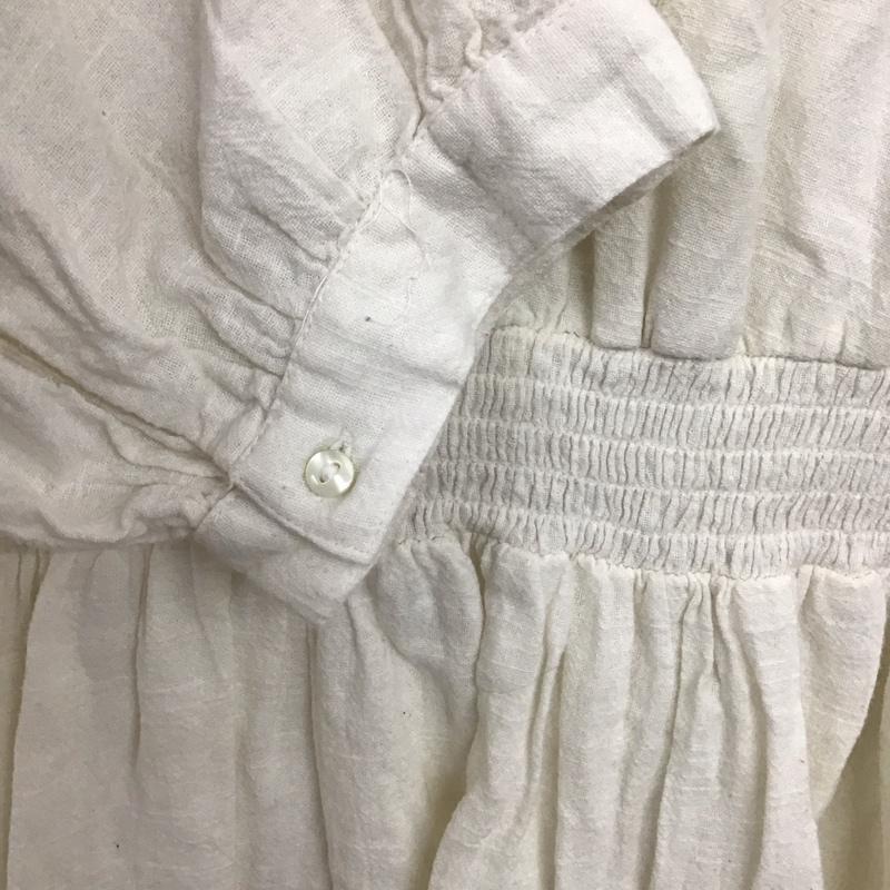 ザラ ZARA ワンピース ロングスカート 長袖ロングワンピース フレアスカート XL  アイボリー / アイボリー / レディース USED 古着 中古 10154476