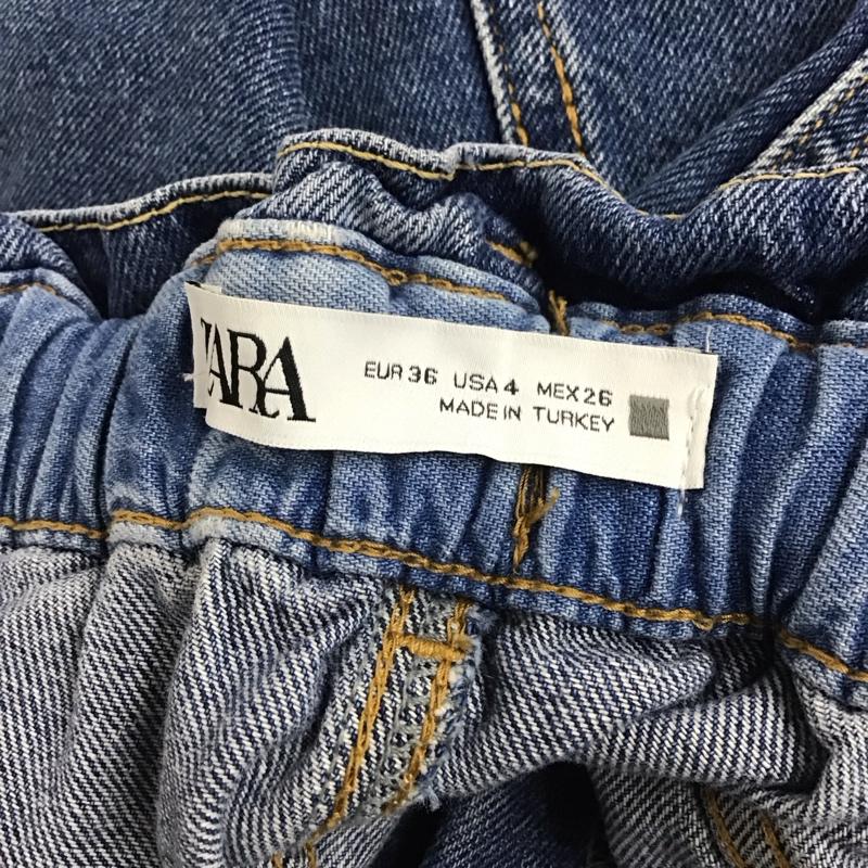ザラ ZARA パンツ デニム、ジーンズ デニムパンツ ワイドパンツ カジュアルパンツ 36 無地 インディゴ / インディゴ / Indigo レディース USED 古着 中古 10154480