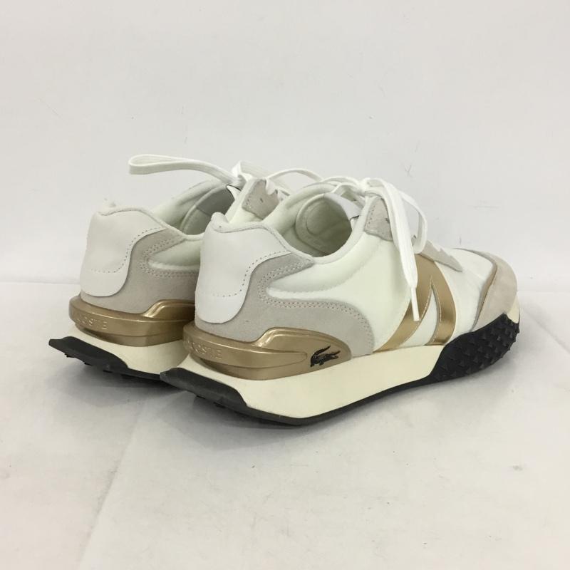 ラコステ LACOSTE スニーカー スニーカー 36111 0122 UK8 US：9 ロゴ、文字 白 / ホワイト / white X 金 / ゴールド / gold color メンズ USED 古着 中古 10154481