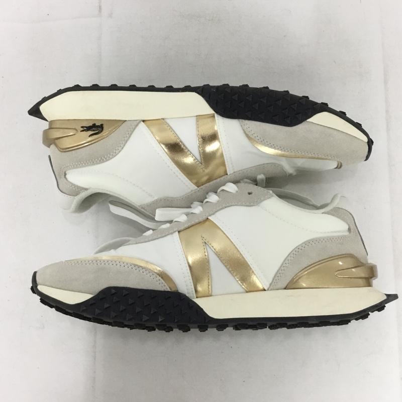 ラコステ LACOSTE スニーカー スニーカー 36111 0122 UK8 US：9 ロゴ、文字 白 / ホワイト / white X 金 / ゴールド / gold color メンズ USED 古着 中古 10154481
