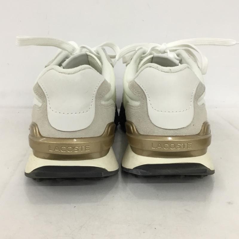 ラコステ LACOSTE スニーカー スニーカー 36111 0122 UK8 US：9 ロゴ、文字 白 / ホワイト / white X 金 / ゴールド / gold color メンズ USED 古着 中古 10154481