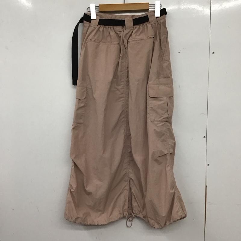 フリークスストア FREAK S STORE スカート ロングスカート ロングスカート フレアスカート カジュアルスカート FREE 無地 桃 / ピンク / pink X ベージュ / ベージュ / beige レディース USED 古着 中古 10154482