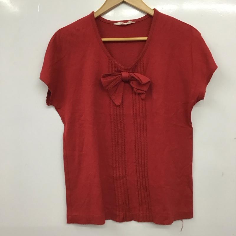 インゲボルグ INGEBORG カットソー 半袖 半袖カットソー 無地Tシャツ クルーネックカットソー 無地 赤 / レッド / red レディース USED 古着 中古 10154491