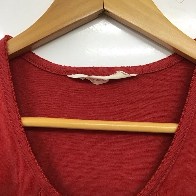 インゲボルグ INGEBORG カットソー 半袖 半袖カットソー 無地Tシャツ クルーネックカットソー 無地 赤 / レッド / red レディース USED 古着 中古 10154491