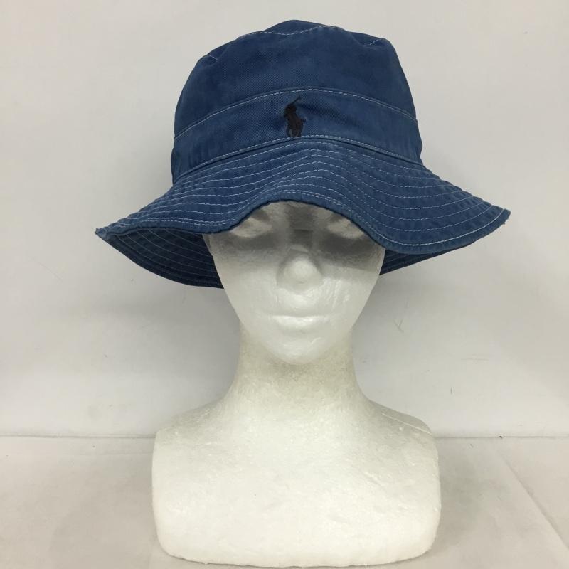 ポロゴルフラルフローレン POLOGOLF 帽子 ハット バケットハット バケハ ワンポイント 青 / ブルー / blue メンズ USED 古着 中古 10154496