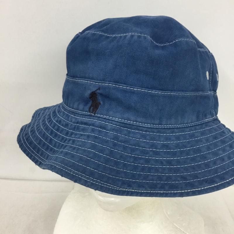ポロゴルフラルフローレン POLOGOLF 帽子 ハット バケットハット バケハ ワンポイント 青 / ブルー / blue メンズ USED 古着 中古 10154496