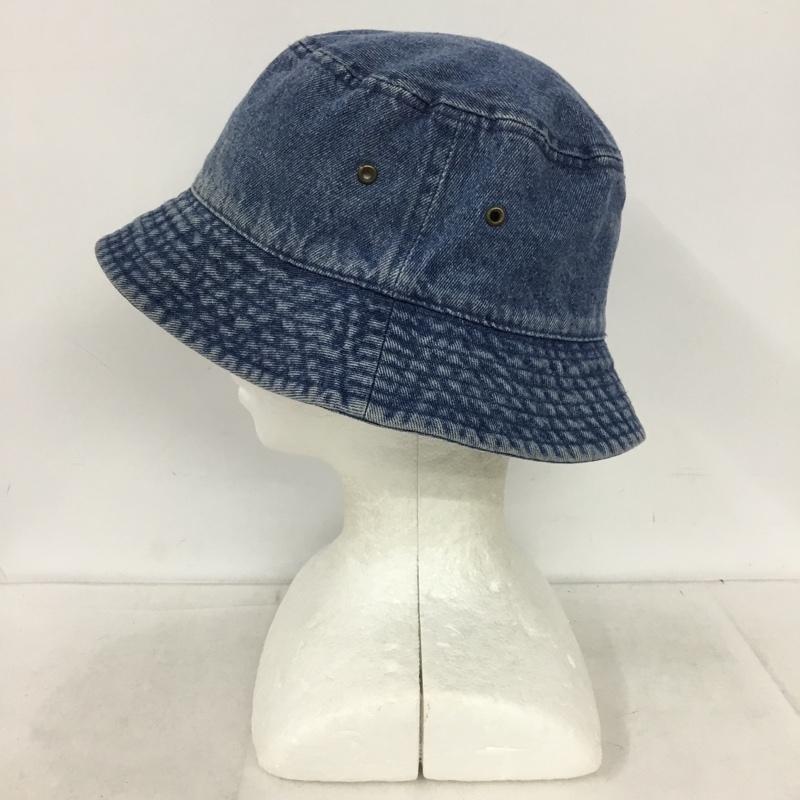 ニューハッタン newhattan 帽子 ハット デニム バケットハット 無地 青 / ブルー / blue メンズ USED 古着 中古 10154498